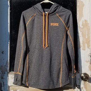 PINK Victoria's Secret Gray & Orange Ultimate Hoodie